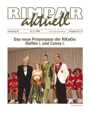 Das neue Prinzenpaar der RiKaGe: Steffen I. und ... - Markt Rimpar