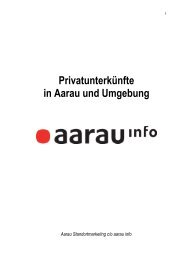 Privatunterkünfte in Aarau und Umgebung - Aarau Info