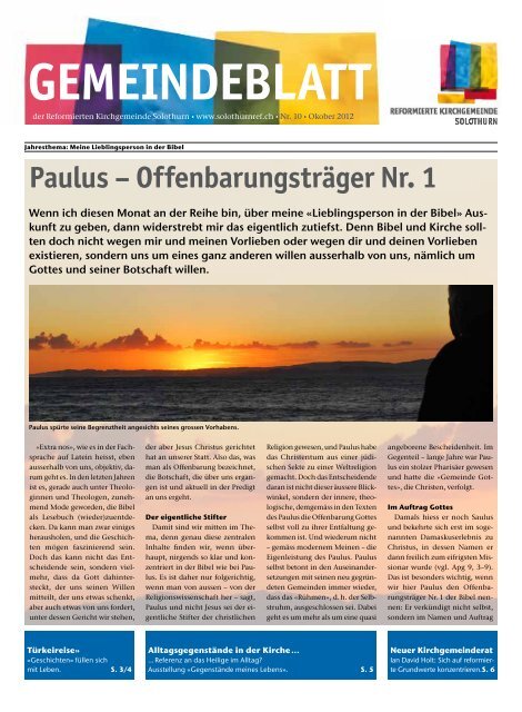 Gemeindeblatt - Reformierten Kirchgemeinde Solothurn