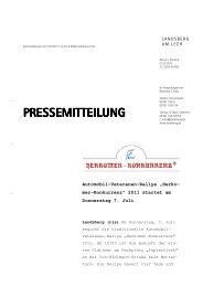 Pressemitteilung Veranstaltungsinformation - Herkomer-Konkurrenz