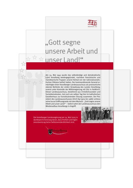 Gott segne unsere Arbeit und - Vorarlberg