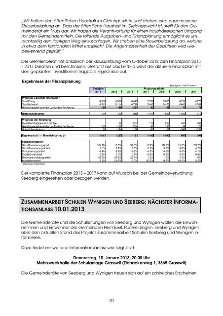 Informationsblatt zur Gemeindeversammlung [PDF, 320 KB] - Seeberg