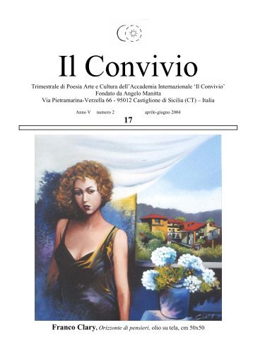 Trimestrale di Poesia Arte e Cultura dell'Accademia ... - Il Convivio