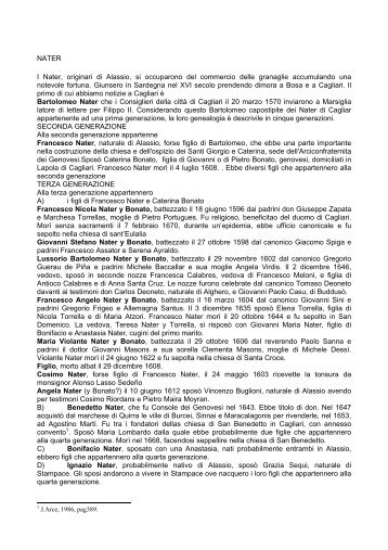 Nater - Associazione Araldica Genealogica Nobiliare Della Sardegna
