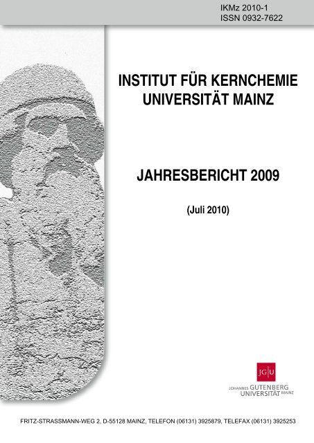 institut für kernchemie universität mainz jahresbericht 2009