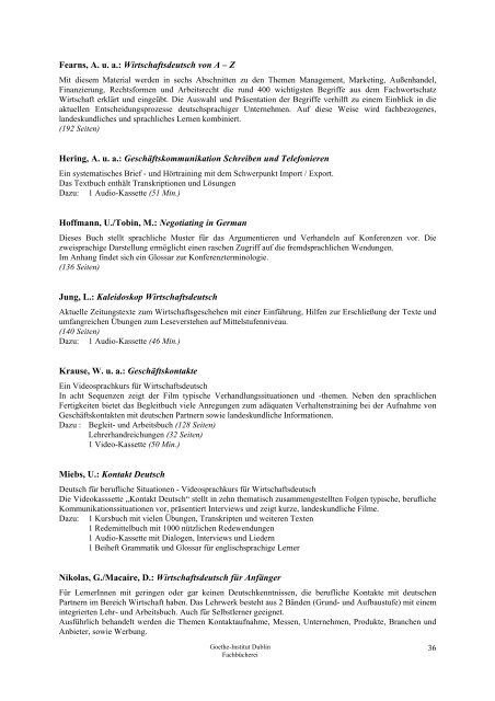 Materialien zu Deutsch als Fremdsprache - CoLibri-Bücherstube ...