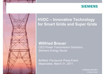 HVDC – Innovative Technology for Smart Grids and ... - Siemens