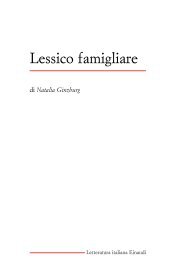 Lessico famigliare - Psyco