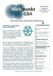 Be Smart - Don't Start - der GSA