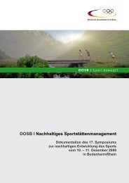 DOSB I Nachhaltiges Sportstättenmanagement - Klimaschutz im Sport