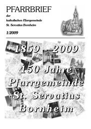 2009 150 Jahre Pfarrgemeinde St. Servatius Bornheim