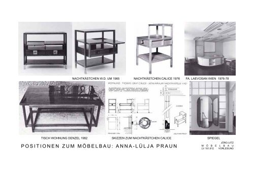 positionen zum möbelbau