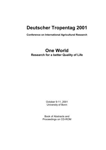 Deutscher Tropentag 2001 - GWDG