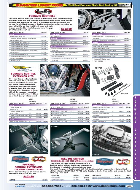 Forward Controls for Suzuki Intruder 1400  - Refined Cycle