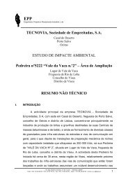 TECNOVIA, Sociedade de Empreitadas, SA ESTUDO DE IMPACTE