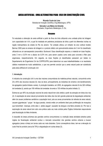 download (pdf - 290kb) - CETEM - Centro de Tecnologia Mineral