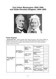 Carl Johan Wennergren 1809-1896 och Ulrika Dorothea Borgman ...