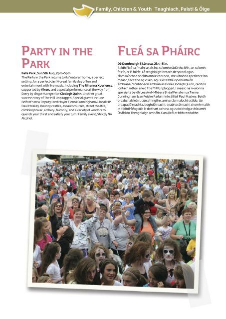 IRELAND'S LARGEST COMMUNITY FESTIVAL - Féile an Phobail