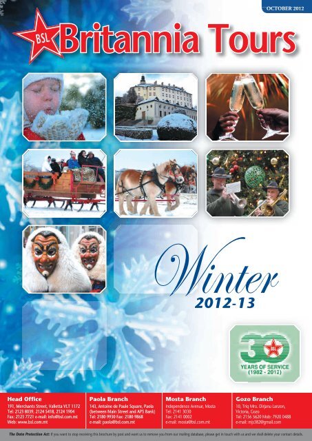 britannia tours winter brochure 2023 price pdf