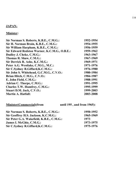 a directory of british diplomats: 1900-2011 - Colin Mackie's website