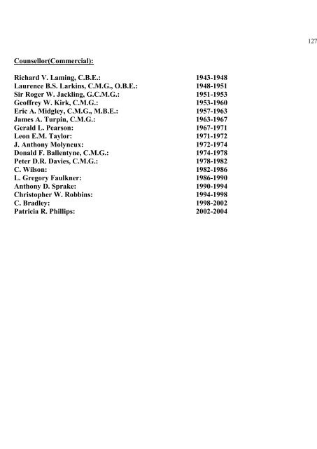 a directory of british diplomats: 1900-2011 - Colin Mackie's website