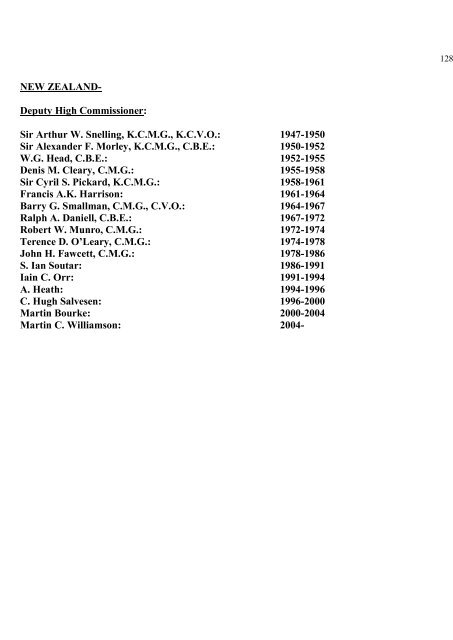 a directory of british diplomats: 1900-2011 - Colin Mackie's website