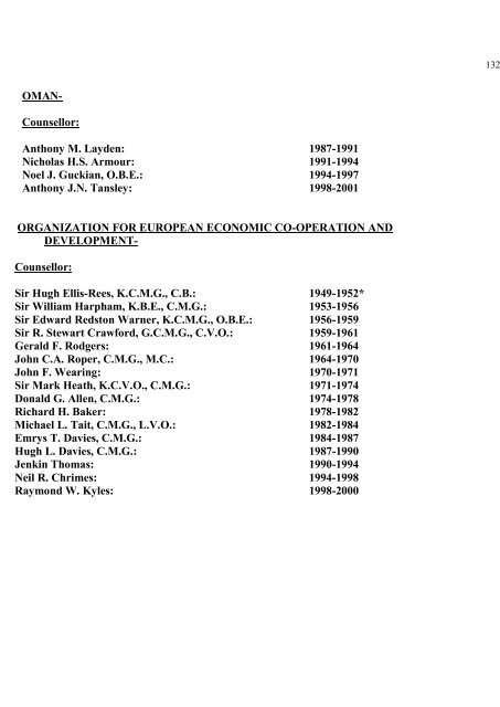 a directory of british diplomats: 1900-2011 - Colin Mackie's website