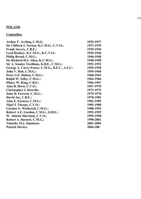 a directory of british diplomats: 1900-2011 - Colin Mackie's website