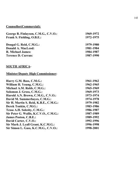 a directory of british diplomats: 1900-2011 - Colin Mackie's website