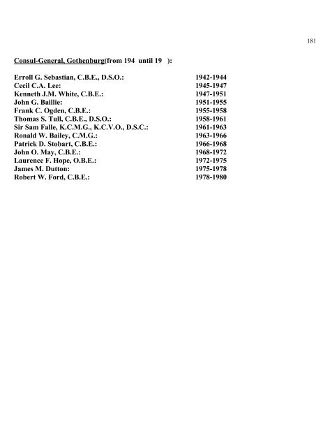 a directory of british diplomats: 1900-2011 - Colin Mackie's website