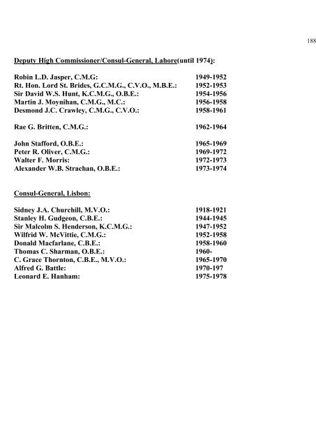 a directory of british diplomats: 1900-2011 - Colin Mackie's website