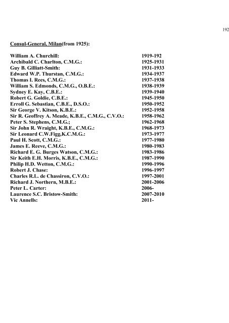 a directory of british diplomats: 1900-2011 - Colin Mackie's website