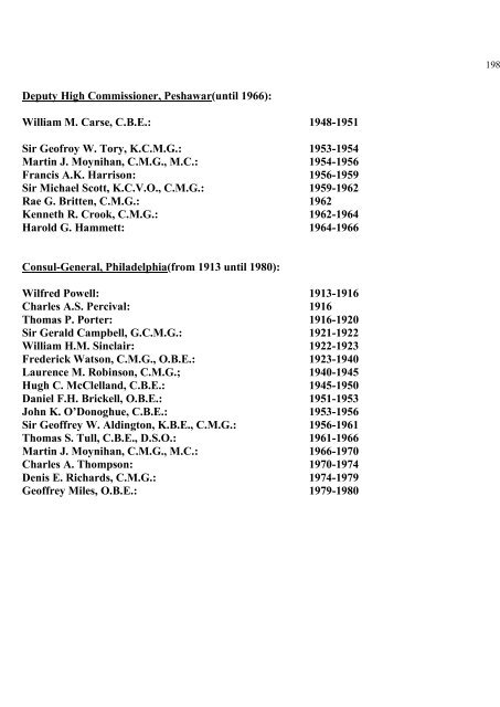 a directory of british diplomats: 1900-2011 - Colin Mackie's website