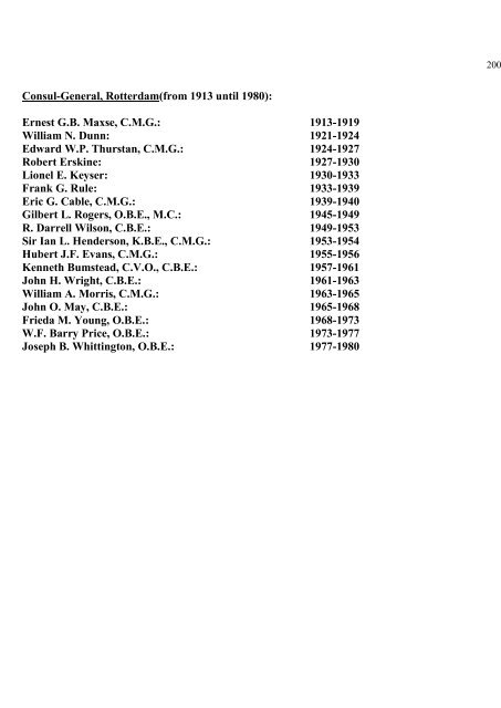 a directory of british diplomats: 1900-2011 - Colin Mackie's website