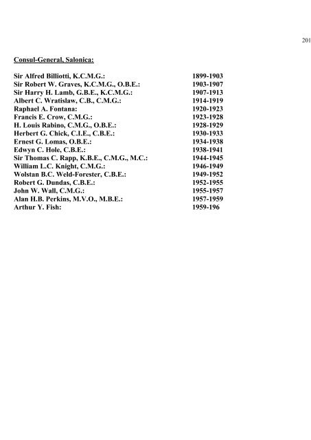 a directory of british diplomats: 1900-2011 - Colin Mackie's website