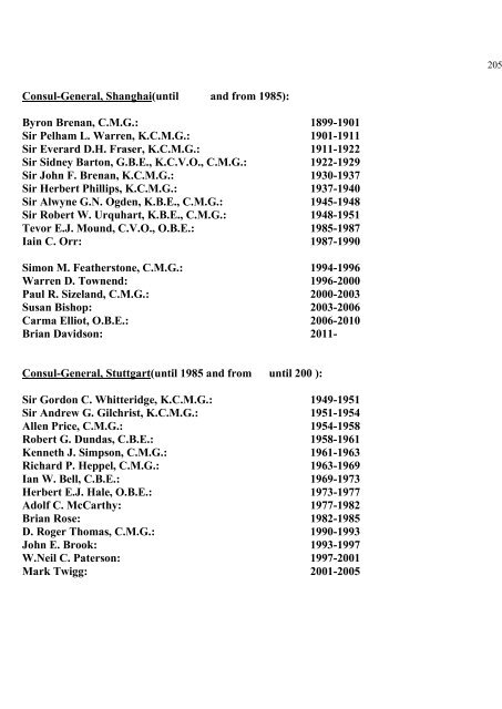 a directory of british diplomats: 1900-2011 - Colin Mackie's website