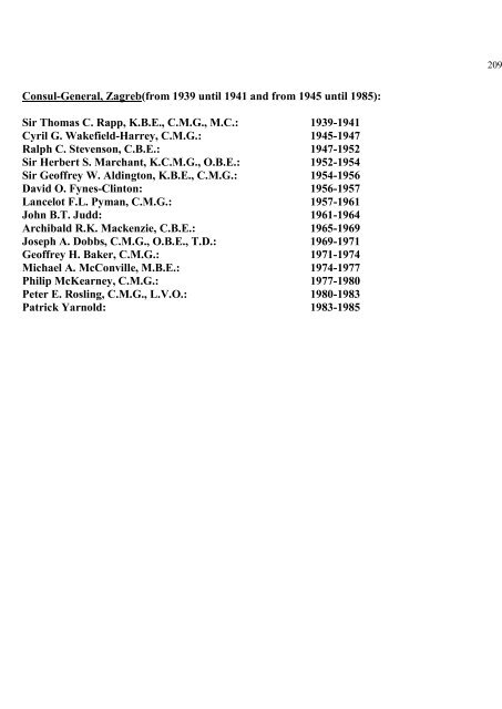 a directory of british diplomats: 1900-2011 - Colin Mackie's website