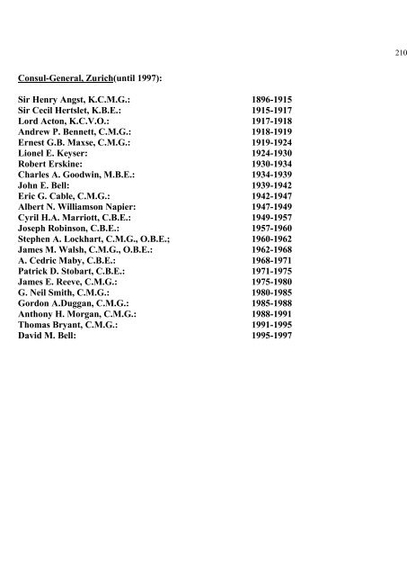 a directory of british diplomats: 1900-2011 - Colin Mackie's website