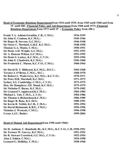 a directory of british diplomats: 1900-2011 - Colin Mackie's website