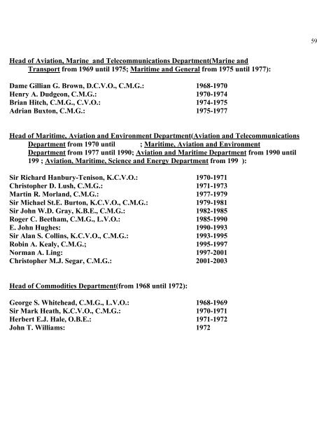 a directory of british diplomats: 1900-2011 - Colin Mackie's website