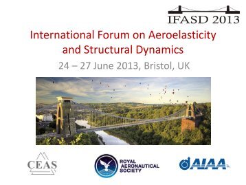 IFASD conference 24th – 27th June 2013 - Royal Aeronautical Society
