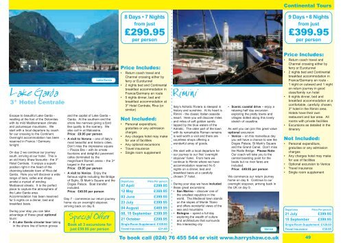 To book call (024) - Harry Shaw Travel