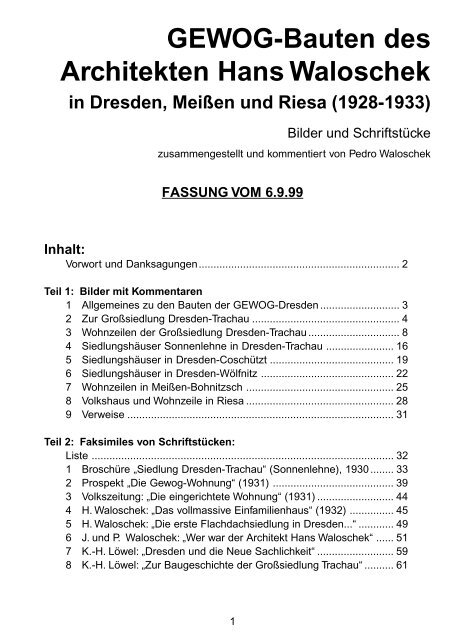 GEWOG-Bauten des Architekten Hans Waloschek - Pedro Waloschek