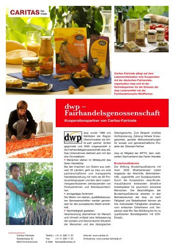 dwp – Fairhandelsgenossenschaft - CARITAS - Schweiz