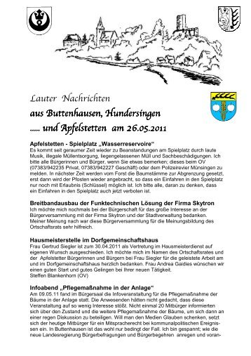 Mai 26 Kopiervorlage - Stadt Münsingen