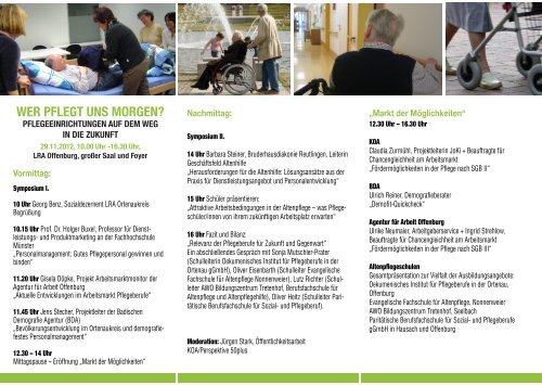 symposium zum thema: wer pflegt uns morgen?