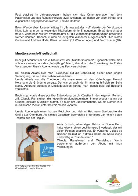 Hausacher Heimatbrief 2010