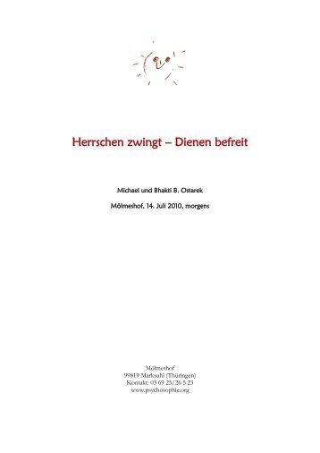 Herrschen zwingt – Dienen befreit