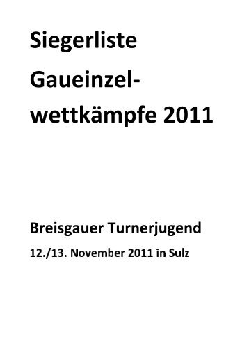 Siegerliste Gaueinzel weiblich 2011.pdf - Breisgauer Turngau