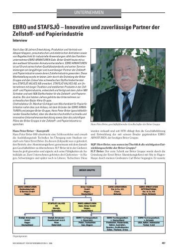 EBRO und STAFSJÖ – Innovative und zuverlässige ... - Bröer Group